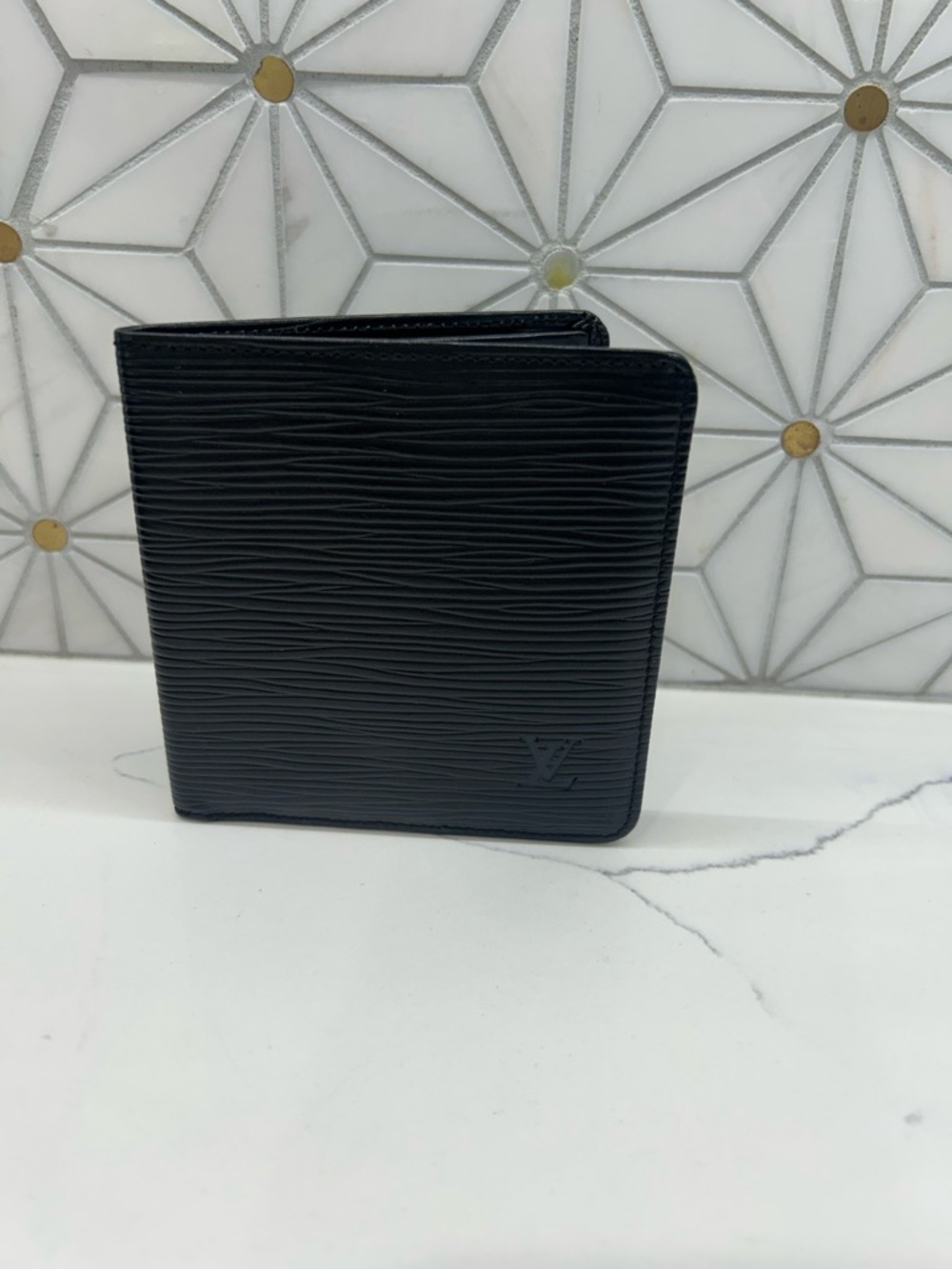 Louis Vuitton Black Epi Leather Fold Wallet